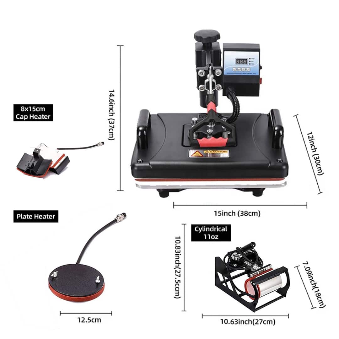 Digital 5 In 1 Heat Press Machine view 2