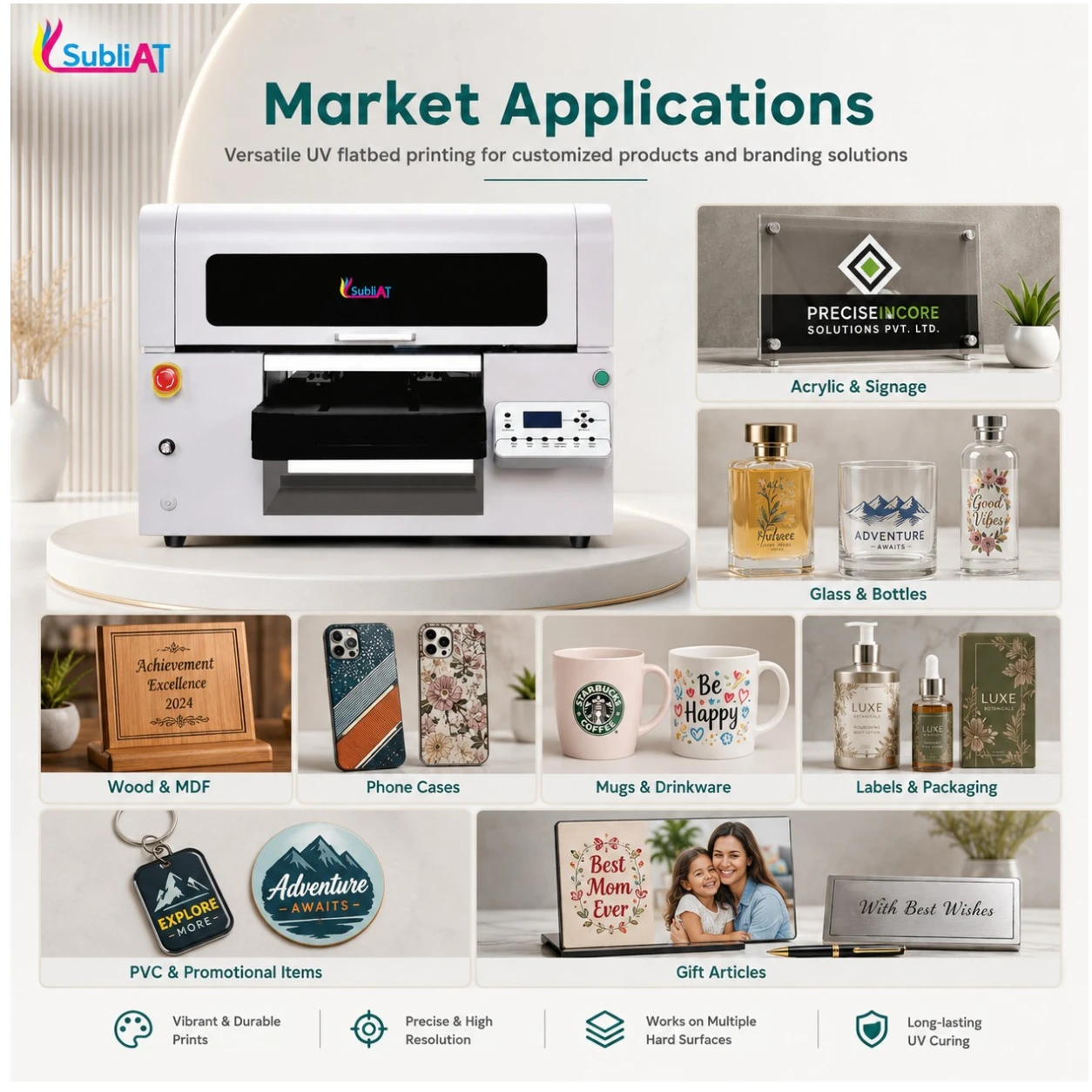 Subliat UV A3 Flatbed Printer With Dual XP600 Printheads view 3