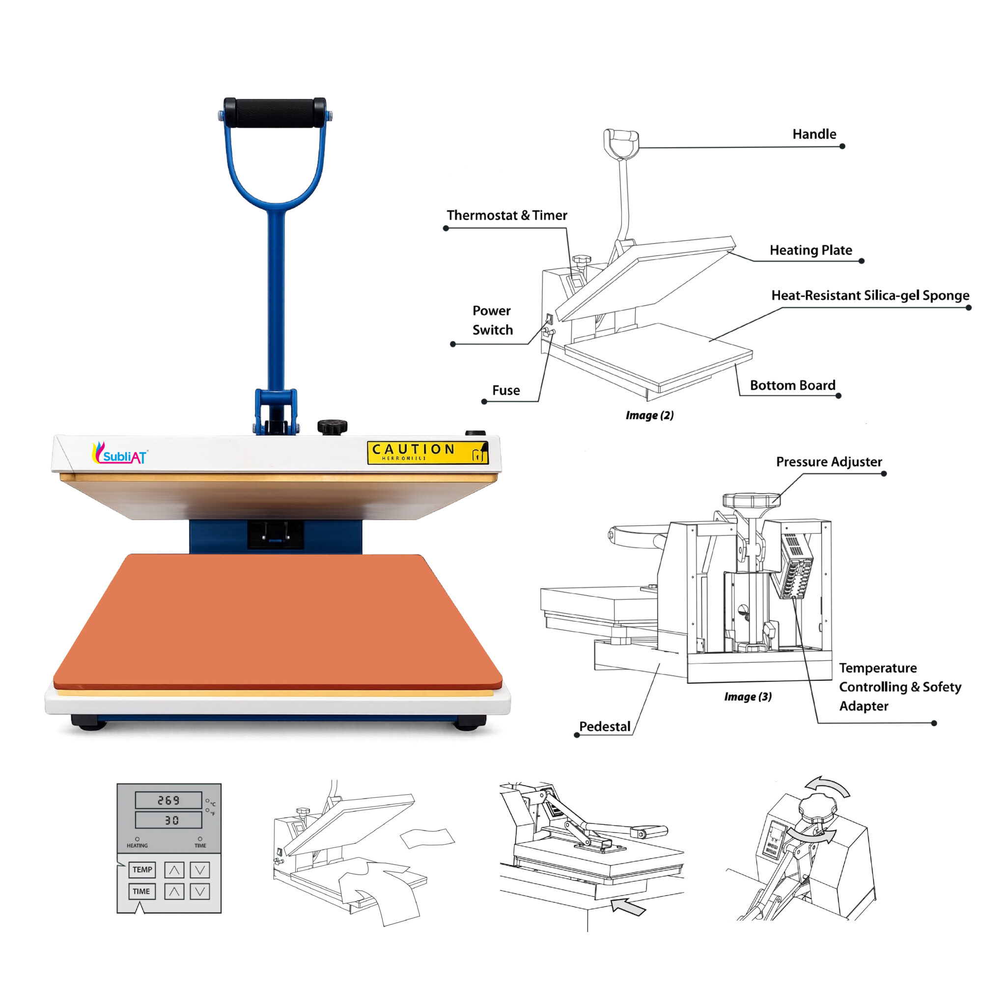Heavy Duty 16x24 Heat Press Machine view 3